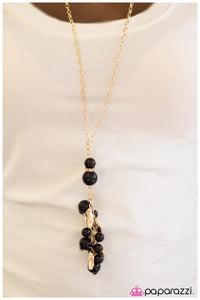 Paparazzi "Bustling Brilliance" Black Necklace & Earring Set Paparazzi Jewelry