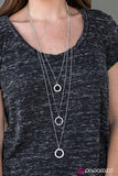 Paparazzi "But First, Champagne - White" Necklace & Earring Set Paparazzi Jewelry
