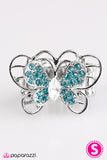 Paparazzi "Butterfly Banquet" Blue Ring Paparazzi Jewelry