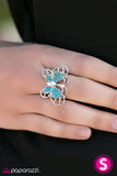 Paparazzi "Butterfly Banquet" Blue Ring Paparazzi Jewelry