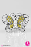 Paparazzi "Butterfly Banquet" Yellow Ring Paparazzi Jewelry