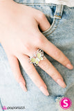Paparazzi "Butterfly Banquet" Yellow Ring Paparazzi Jewelry