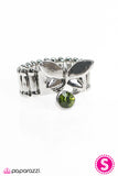Paparazzi "Butterfly Fly By" Green Ring Paparazzi Jewelry