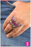 Paparazzi "Butterfly Kisses" Pink Ring Paparazzi Jewelry