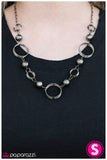 Paparazzi "By Comparison" Black Necklace & Earring Set Paparazzi Jewelry