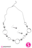 Paparazzi "By Comparison" Silver Necklace & Earring Set Paparazzi Jewelry