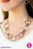 Paparazzi VINTAGE VAULT "Follow The RingLeader" Copper Necklace & Earring Set Paparazzi Jewelry