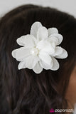 Paparazzi "Cabana Girl" White Hair Clip Paparazzi Jewelry