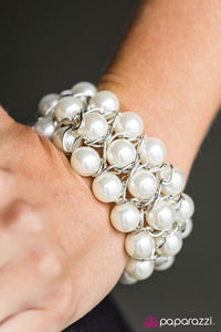 Paparazzi "Cadillac Lane" White Bracelet Paparazzi Jewelry