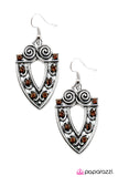 Paparazzi "Call A Spade A Spade - Brown" earring Paparazzi Jewelry