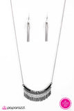 Paparazzi "Calling All Goddesses" Black Necklace & Earring Set Paparazzi Jewelry