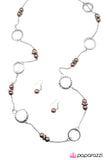 Paparazzi "Call Me Irresistible" Brown Necklace & Earring Set Paparazzi Jewelry