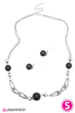 Paparazzi "Calm and Connected" Black Necklace & Earring Set Paparazzi Jewelry