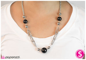 Paparazzi "Calm and Connected" Black Necklace & Earring Set Paparazzi Jewelry