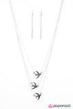 Paparazzi "Canary Song" Silver Necklace & Earring Set Paparazzi Jewelry