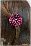 Paparazzi "Candy Striper" Pink Hair Clip Paparazzi Jewelry