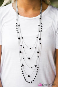 Paparazzi "Cant Stop the Feeling" Black Necklace & Earring Set Paparazzi Jewelry