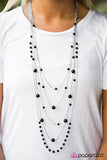 Paparazzi "Cant Stop the Feeling" Black Necklace & Earring Set Paparazzi Jewelry