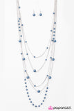 Paparazzi "Cant Stop The Feeling" Blue Necklace & Earring Set Paparazzi Jewelry