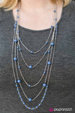 Paparazzi "Cant Stop The Feeling" Blue Necklace & Earring Set Paparazzi Jewelry
