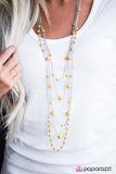 Paparazzi "Cant Stop The Feeling" Yellow Necklace & Earring Set Paparazzi Jewelry