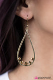 Paparazzi "Cant TEAR My Eyes Away - Brass" earring Paparazzi Jewelry
