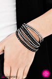 Paparazzi "Cant Touch This" Black Wrap Bracelet Paparazzi Jewelry