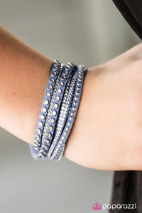 Paparazzi "Cant Touch This" Blue 019XX Wrap Bracelet Paparazzi Jewelry