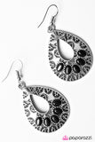 Paparazzi "Canyon Carnivore - Black" earring Paparazzi Jewelry