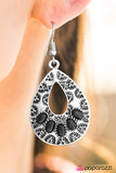 Paparazzi "Canyon Carnivore - Black" earring Paparazzi Jewelry