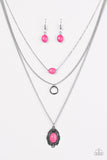 Paparazzi "Canyon Cavalier - Pink" Necklace & Earring Set Paparazzi Jewelry