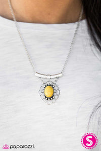 Paparazzi "Canyon Cruiser" Yellow Necklace & Earring Set Paparazzi Jewelry