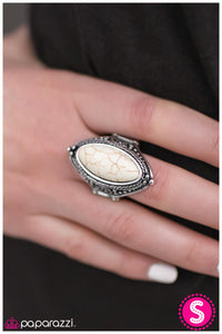 Paparazzi "Canyon Explorer" White Ring Paparazzi Jewelry