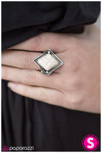 Paparazzi "Canyonlands" White Ring Paparazzi Jewelry