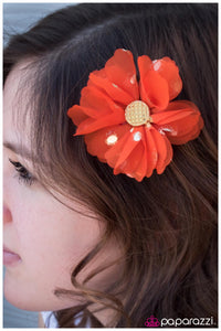 Paparazzi "Can You Keep A Secret?" Orange Hair Clip Paparazzi Jewelry