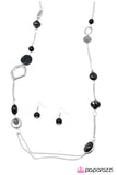 Paparazzi "Caprice" Black Necklace & Earring Set Paparazzi Jewelry