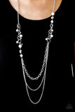 Paparazzi "Carefree and Capricious" White Necklace & Earring Set Paparazzi Jewelry