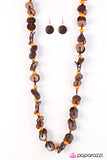 Paparazzi "Carefree Caribbean" Orange Necklace & Earring Set Paparazzi Jewelry