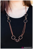 Paparazzi "Care To Join Us?" Copper Necklace & Earring Set Paparazzi Jewelry