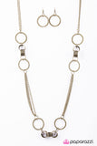 Paparazzi "Care To Join Us?" Brass Necklace & Earring Set Paparazzi Jewelry