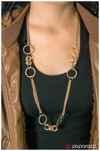 Paparazzi "Care To Join Us?" Gold Necklace & Earring Set Paparazzi Jewelry