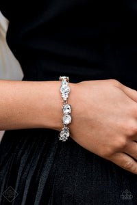 Paparazzi "Care To Make A Wager" FASHION FIX White Bracelet Paparazzi Jewelry