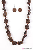 Paparazzi "Caribbean Carnival - Brown" Necklace & Earring Set Paparazzi Jewelry