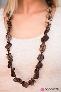 Paparazzi "Caribbean Carnival - Brown" Necklace & Earring Set Paparazzi Jewelry