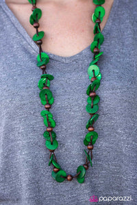 Paparazzi "Caribbean Carnival - Green" Necklace & Earring Set Paparazzi Jewelry