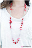 Paparazzi "Caribbean Cruise" Red Necklace & Earring Set Paparazzi Jewelry