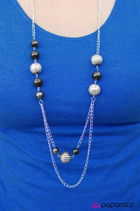 Paparazzi "Carpe Diem" Black Necklace & Earring Set Paparazzi Jewelry