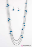 Paparazzi "Carry On" Blue Necklace & Earring Set Paparazzi Jewelry