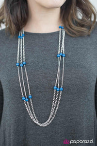 Paparazzi "Carry On" Blue Necklace & Earring Set Paparazzi Jewelry