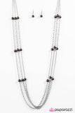 Paparazzi "Carry On" Brown Necklace & Earring Set Paparazzi Jewelry